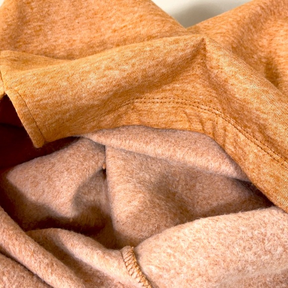 Lola Grace Burnt Orange Funnel Neck Drop Shoulder Fleece - Picture 15 of 16